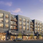 Rendering of the Spencer Block rental building in downtown Victoria