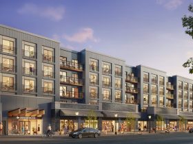 Rendering of the Spencer Block rental building in downtown Victoria